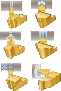 Mircona inserts for grooving tooling